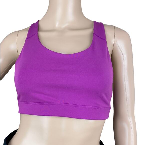 New Old Navy Active Women Pink Scoop Neck Strappy Back Sports Bra Size S - Picture 1 of 5